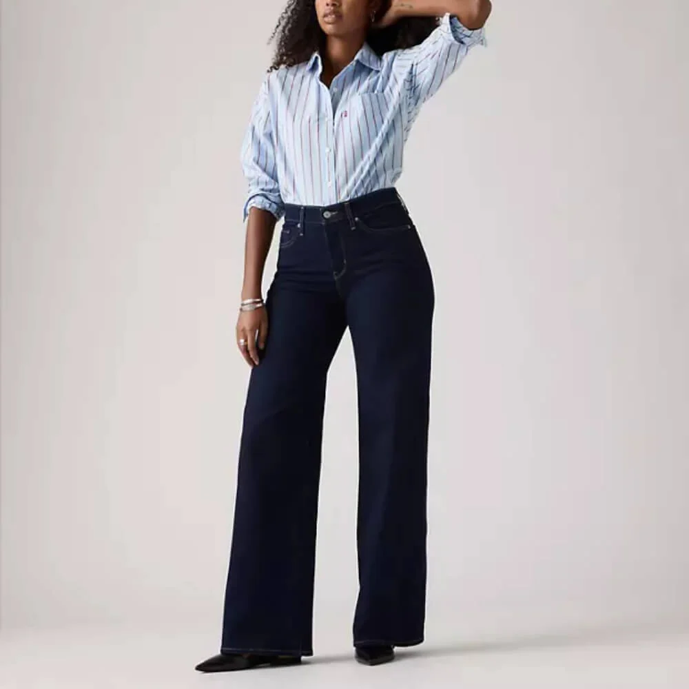 Levi's Womens 318 Shaping Wide Leg Jeans - 001PZ0009