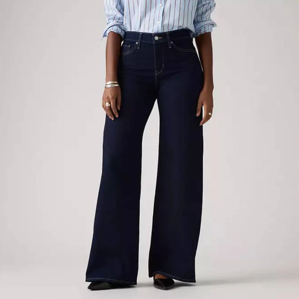 Levi's Womens 318 Shaping Wide Leg Jeans - 001PZ0009 - Image 2