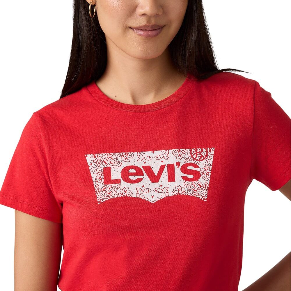 Levi's Womens Perfect T-Shirt Urban Red - 173693396 - Image 3
