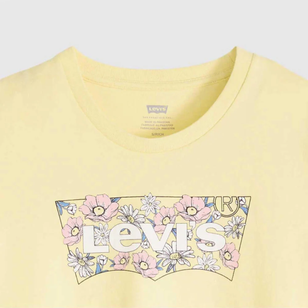 Levi's Womens "The Perfect Tee" T-Shirt Yellow - 173693384 - Image 2