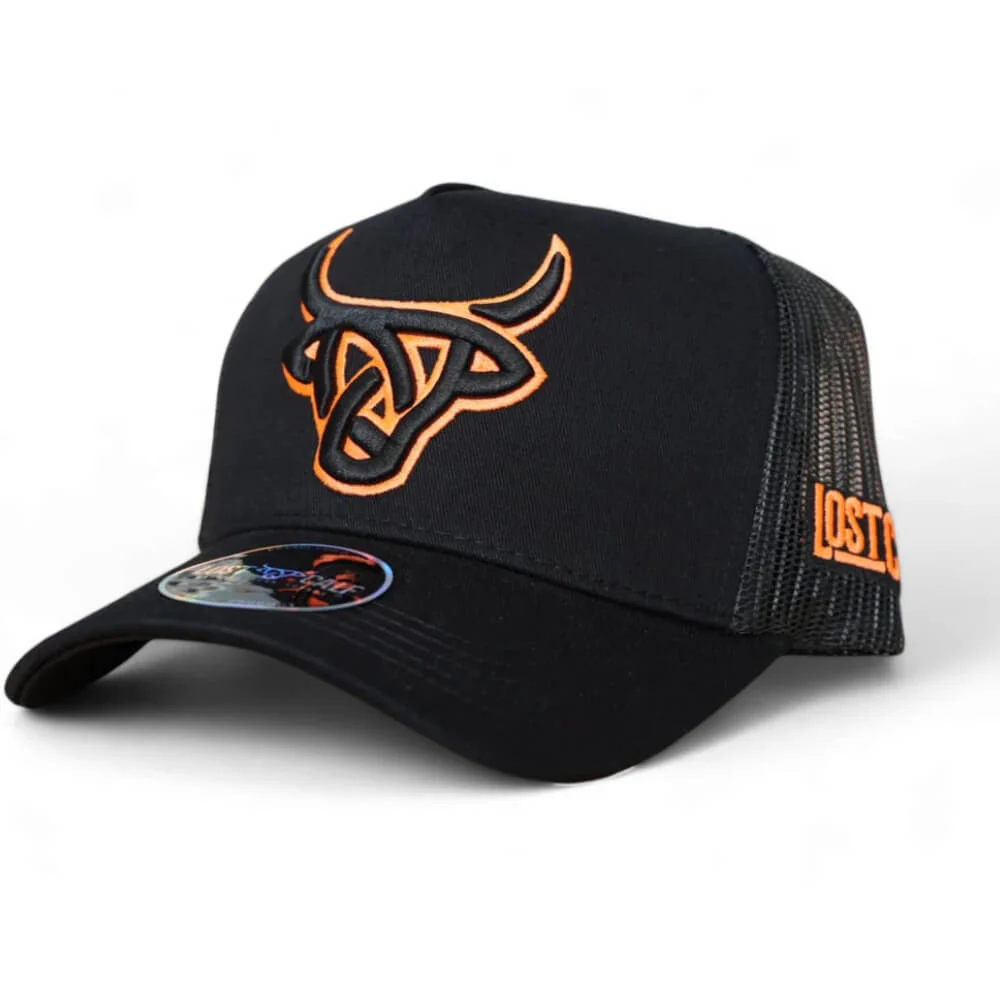 Lost Calf Mens Black Zion A-Frame Curve Cap - BLKZION-LCAF