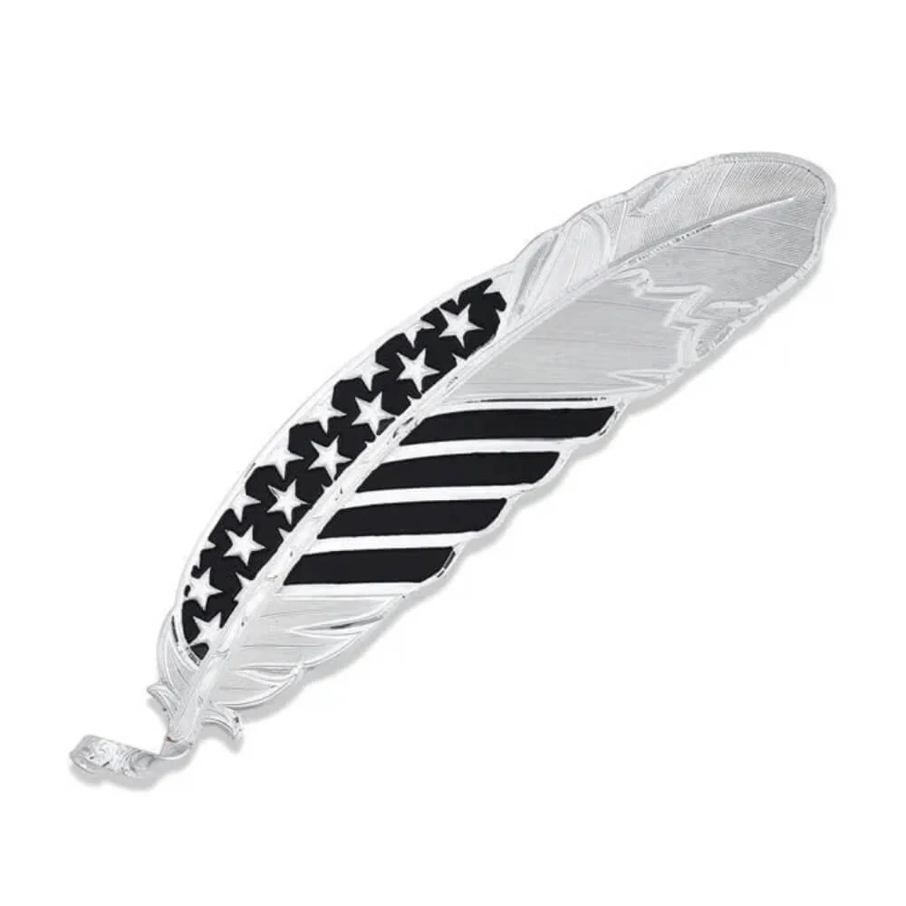 Montana Silversmiths A Black Tie Affair Flag Hat Feather - HF4692