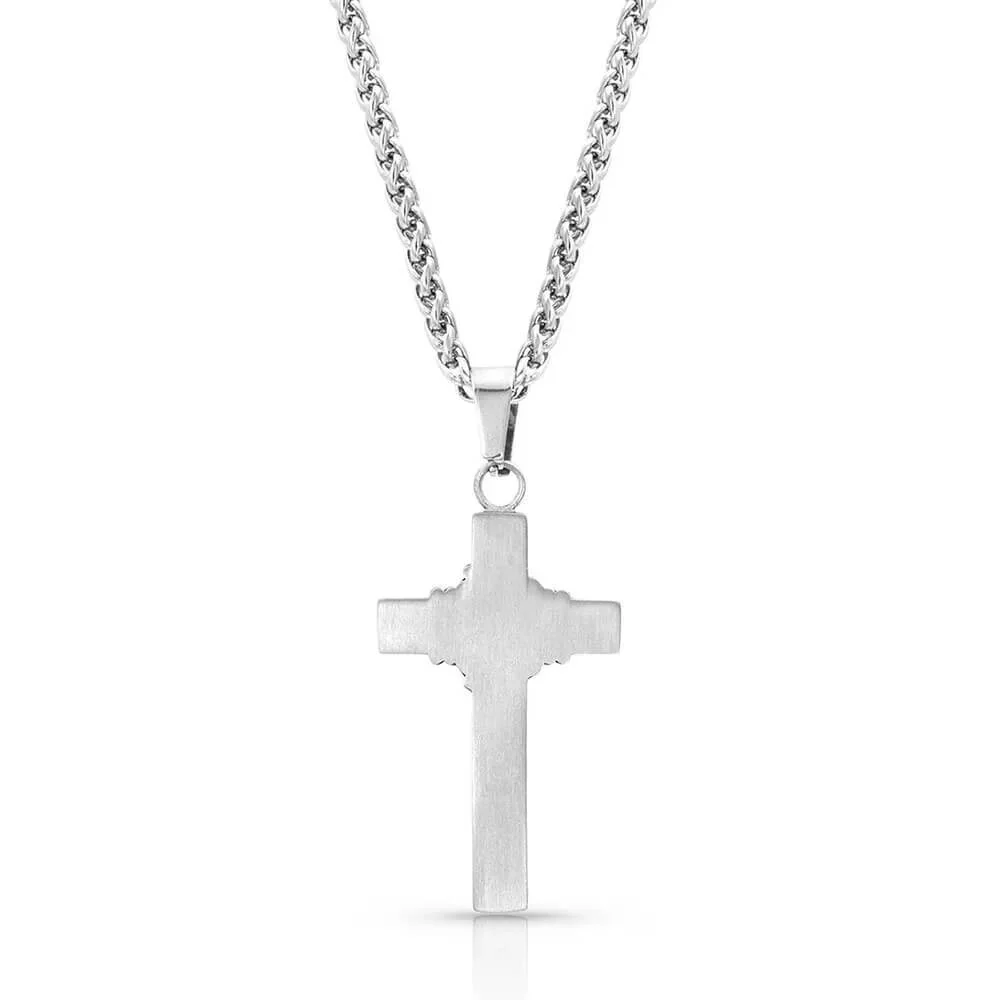 Montana Silversmiths Rope Wrapped Cross Necklace Silver - NC4332 - Image 3
