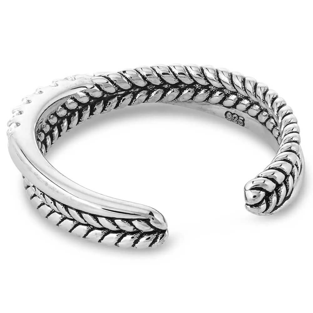 Montana Silversmiths Womens Crystal Crossover Open Ring - RG5624 - Image 3