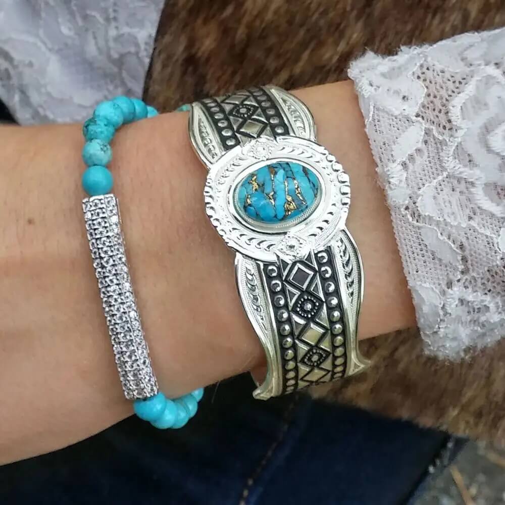 Montana Silversmiths Womens Phases of the World Cuff Bracelet - BC3354 - Image 2