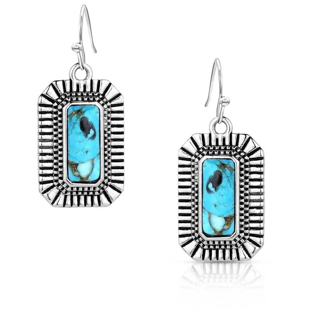 Montana Silversmiths Womens Turquoise Sky Earrings - ER6110 - Image 3