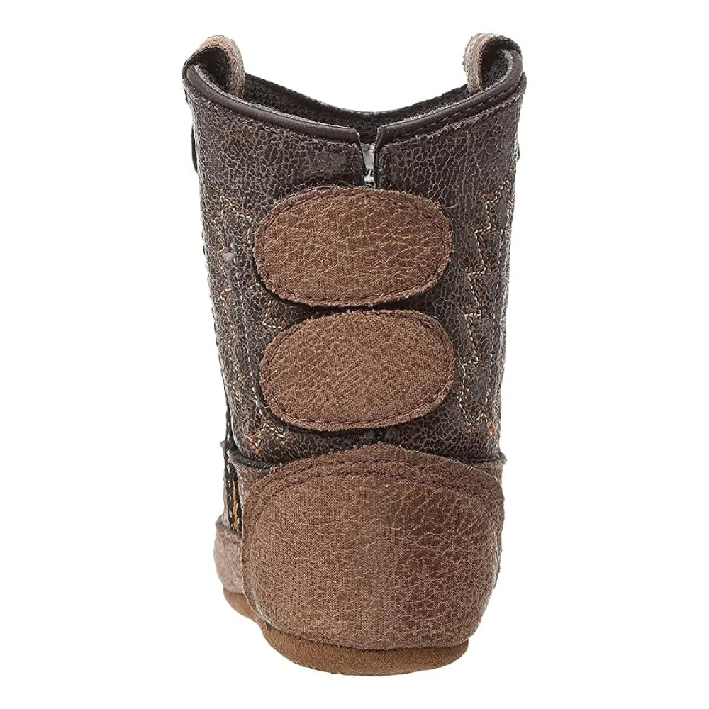 Old West Infant Western Boots Tan/Brown - 10102-TAN/BRN - Image 3