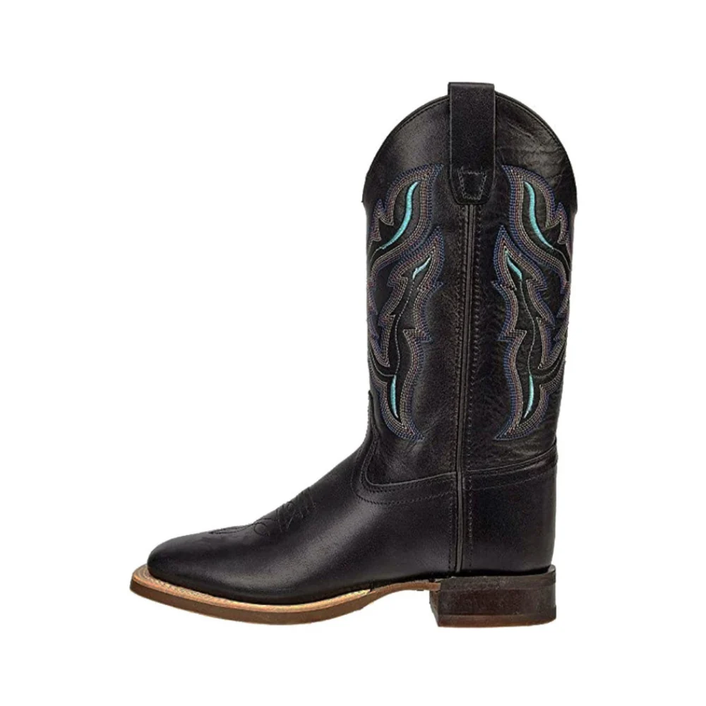 Old West Kids Black Cowboy Western Boots - BSY1896-BLK - Image 2