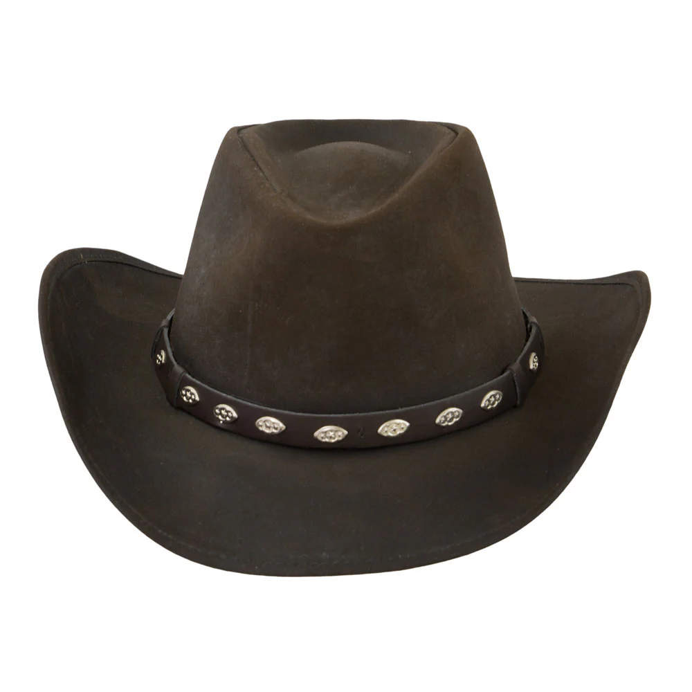 Outback Mens Badlands Oilskin Hat - 14716-BRN - Image 2