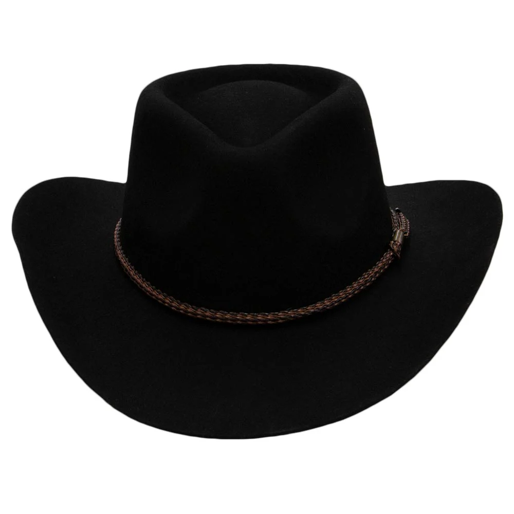 Outback Mens Forbes Australian Wool Felt Hat - 1153-BLK - Image 2