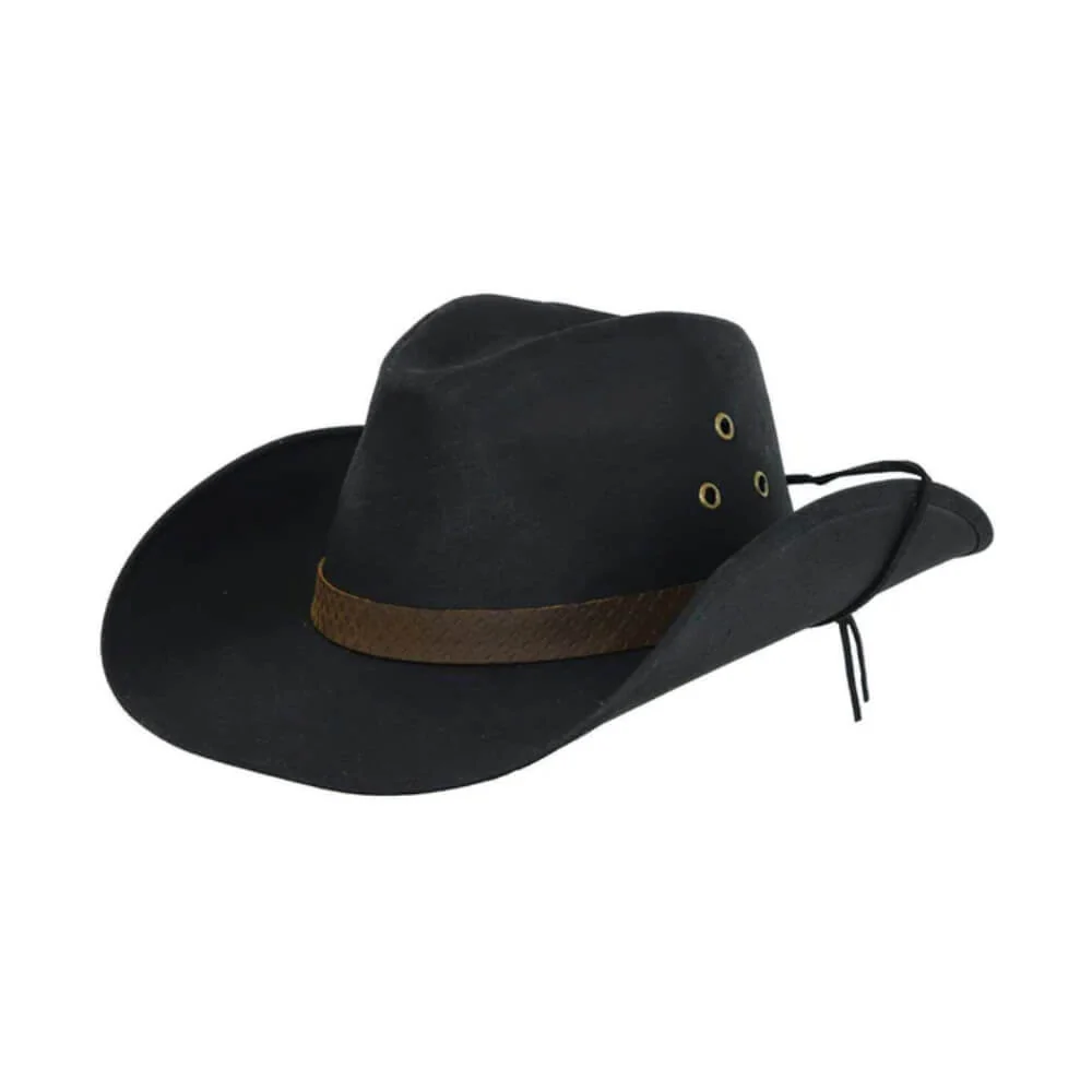 Outback Mens Trapper Oilskin Hat - 1481-BLACK - Image 2