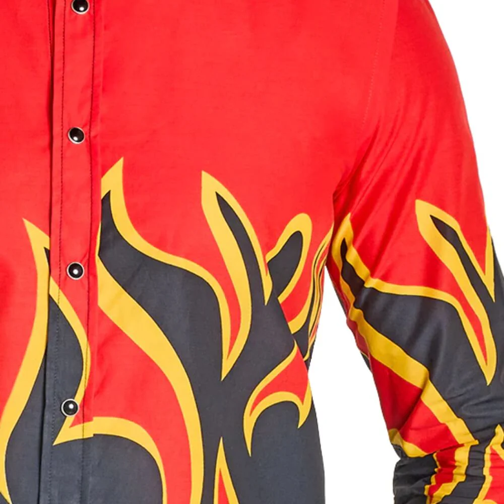 Panhandle Slim Mens Modern Vintage Flame Shirt Black - PMN2S07512-01 - Image 2