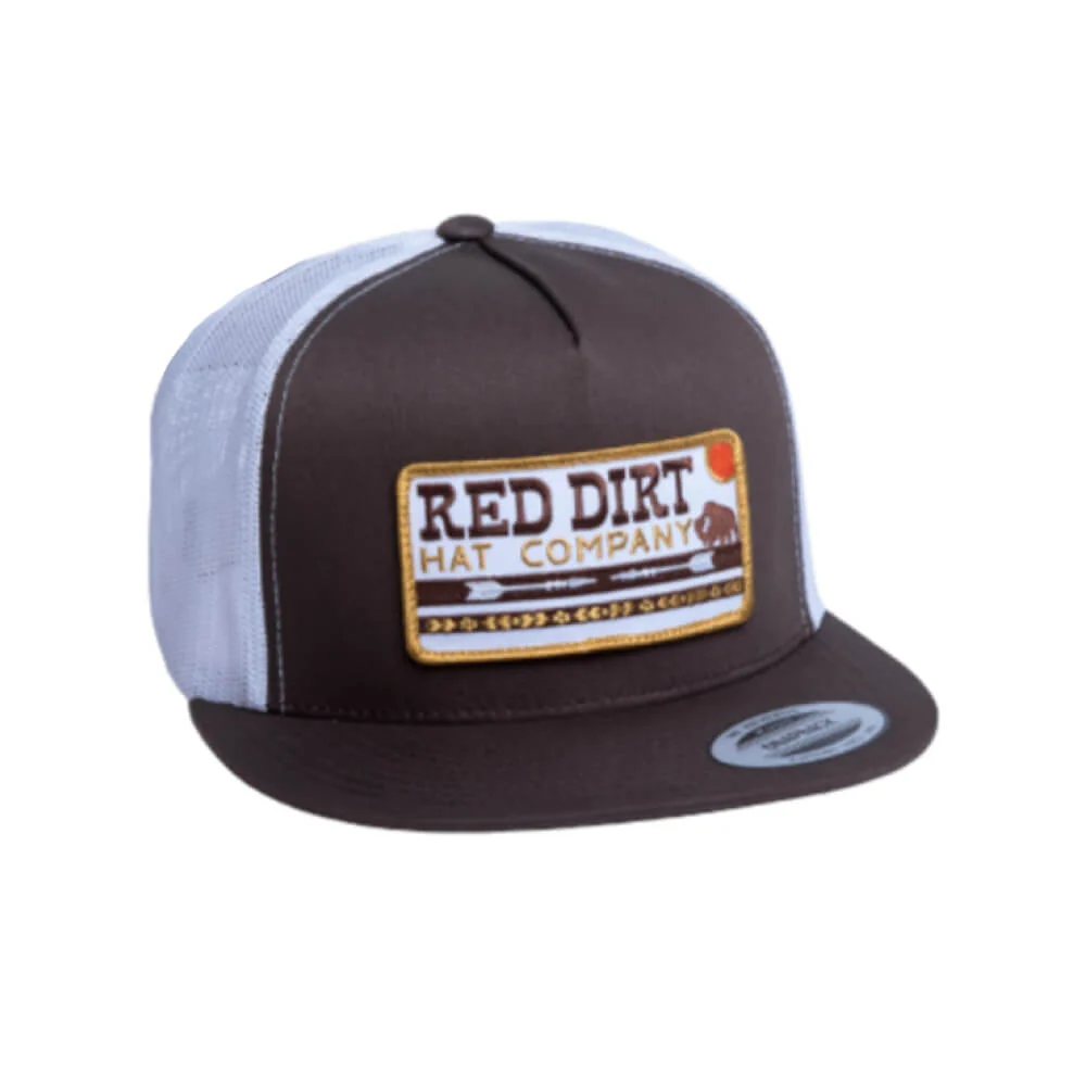 Red Dirt Mens Arrows Flat Cap Brown - RDHC165 - Image 2