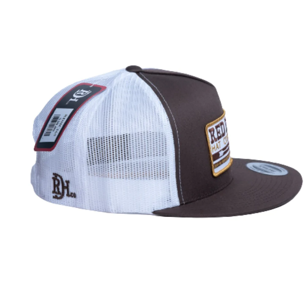 Red Dirt Mens Arrows Flat Cap Brown - RDHC165 - Image 4