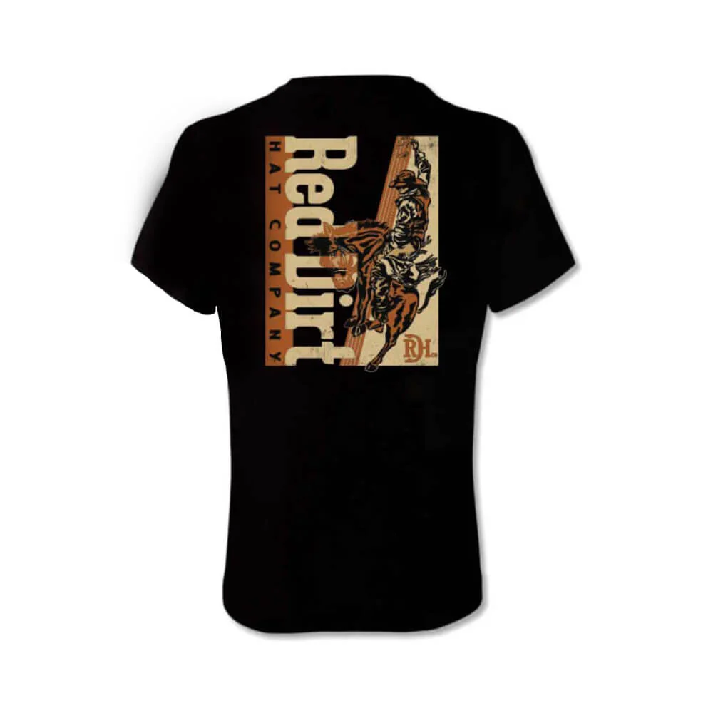 Red Dirt Mens Bucking Horse Graphic T-Shirt Black - RDHC-T-179 - Image 2