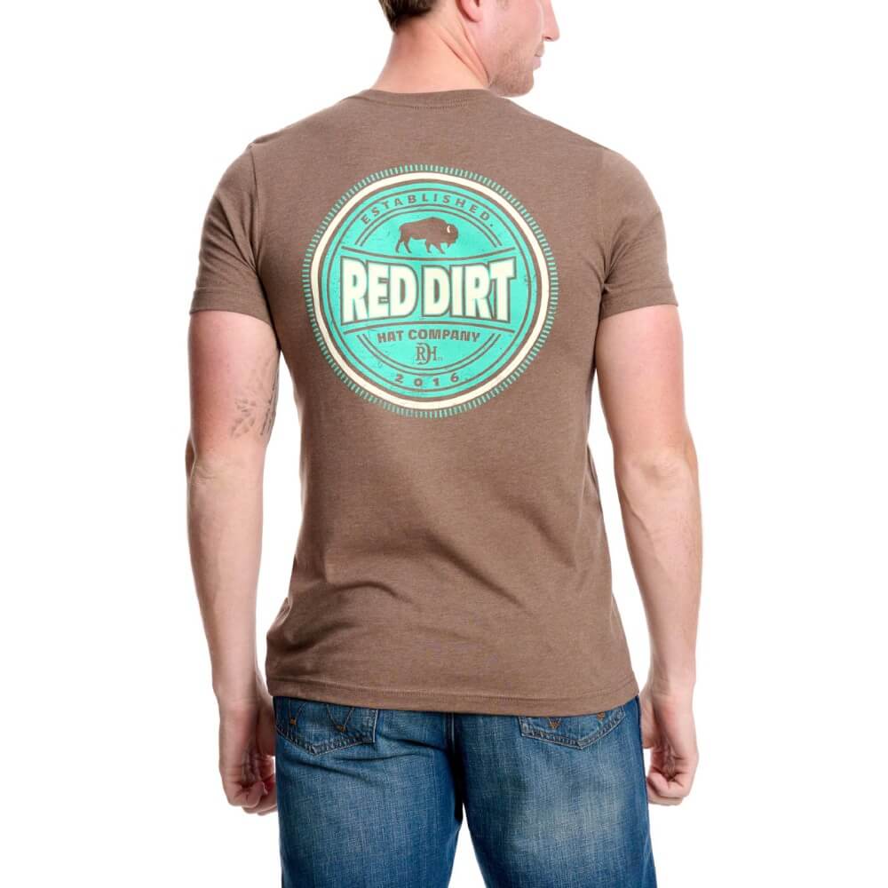 Red Dirt Mens Buffalo Chip T-Shirt Brown - RDHC-T-157 - Image 2