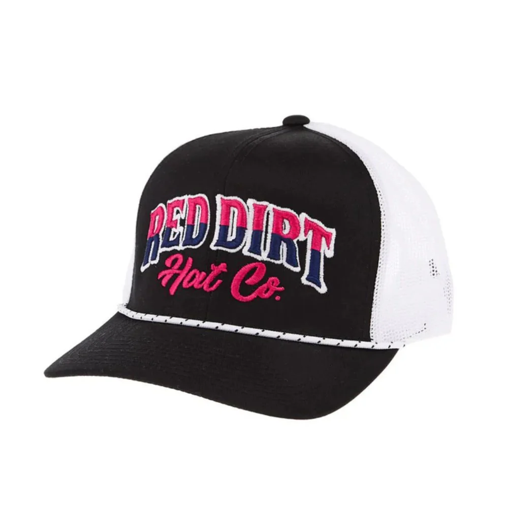Red Dirt Mens Direct Stitch Curve Cap Black - RDHC414 - Image 2