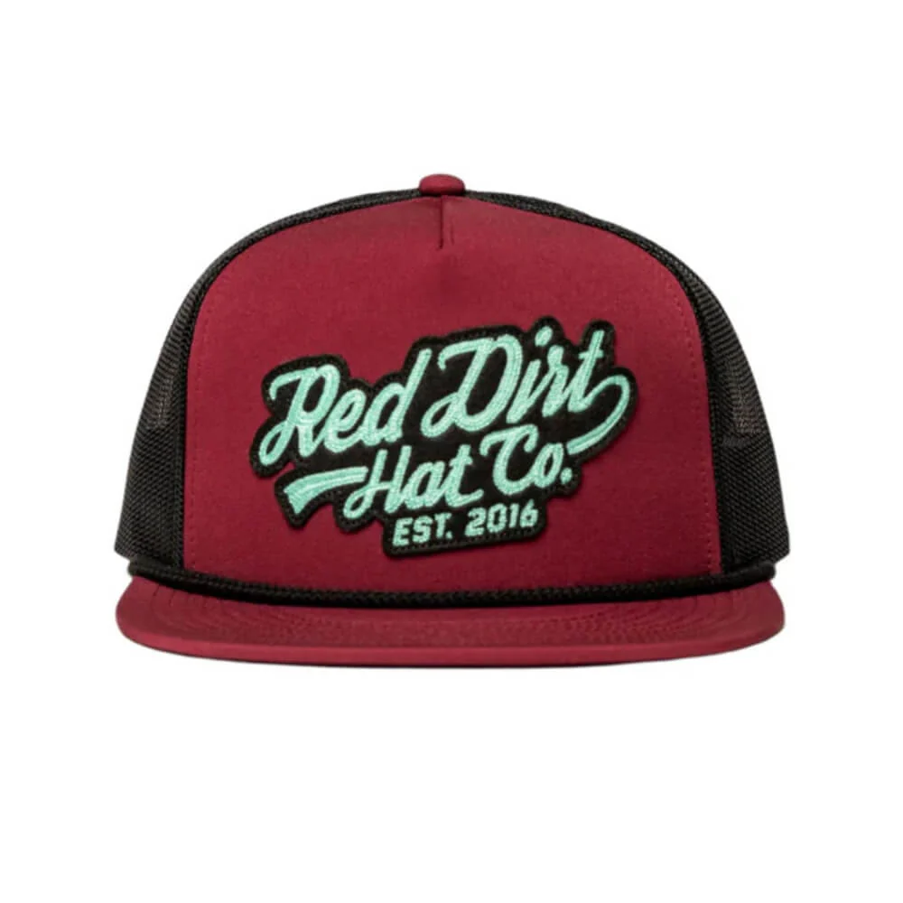 Red Dirt Mens Off The Vine Flat Cap Red - RDHC440