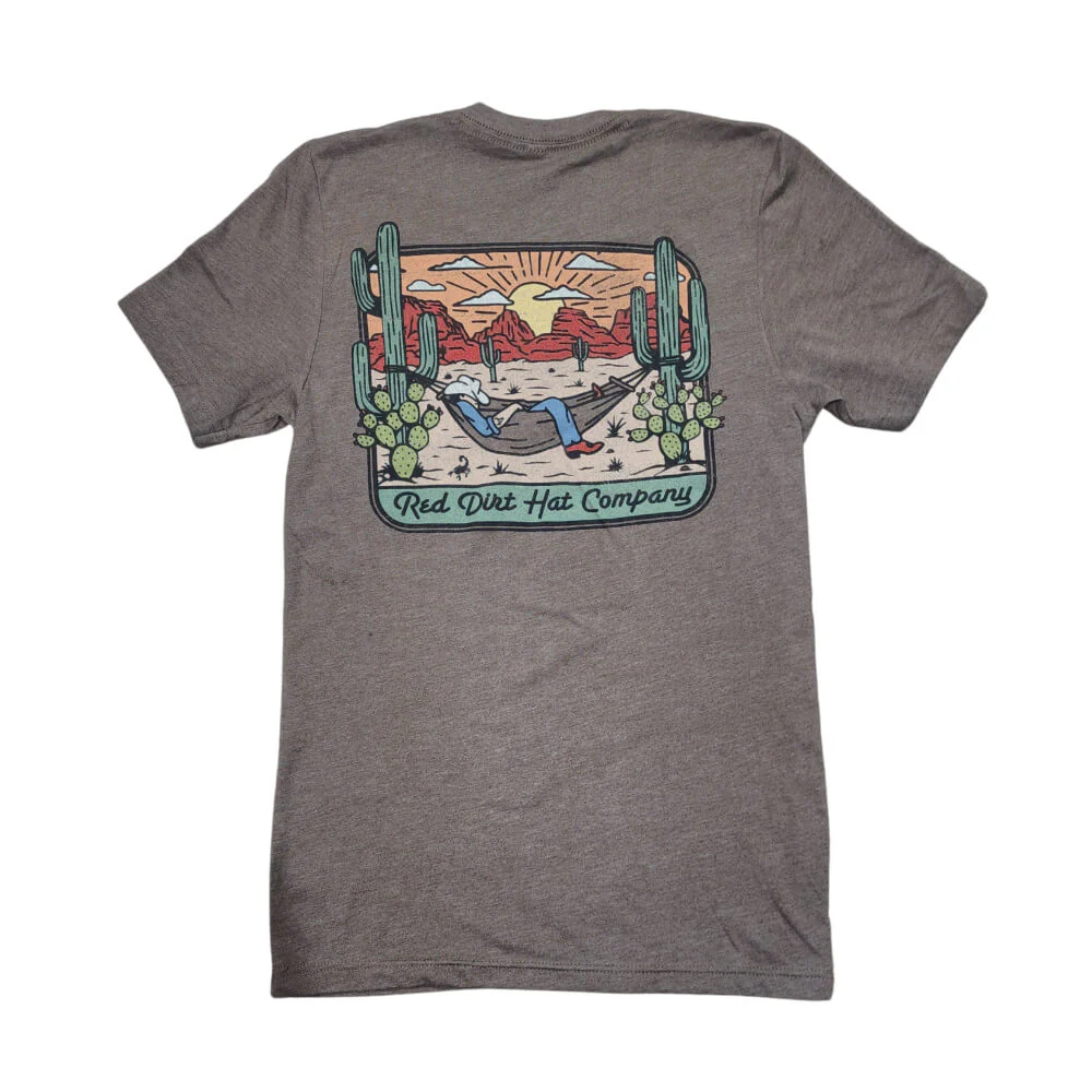 Red Dirt Mens Short Sleeve Home On The Range T-Shirt Brown - RDHC-T-83