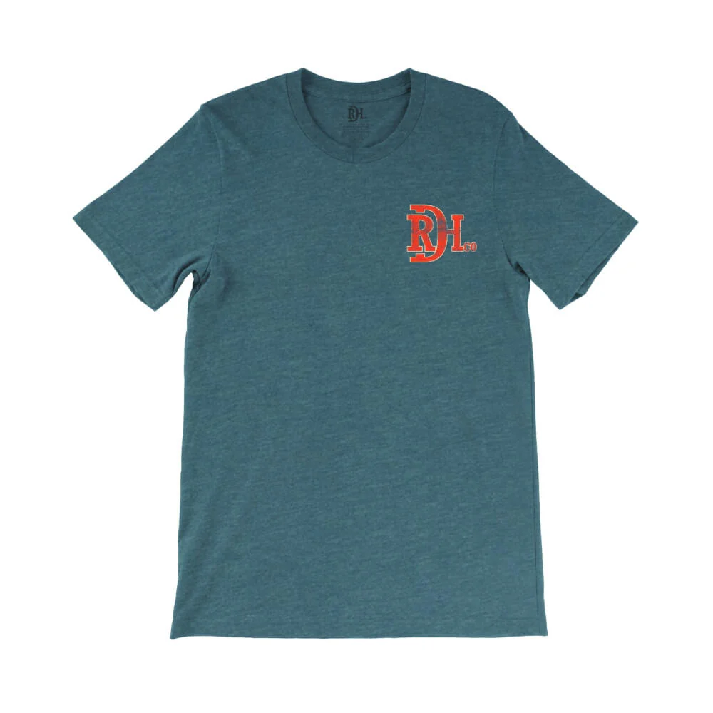 Red Dirt Mens Vintage Aztec T-Shirt Heather Teal - RDHC-T-121