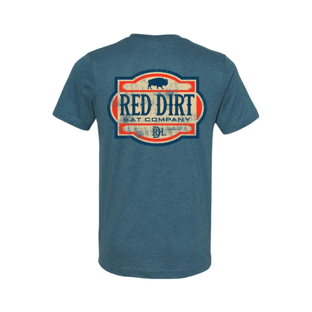 Red Dirt Mens Vintage Aztec T-Shirt Heather Teal - RDHC-T-121 - Image 2
