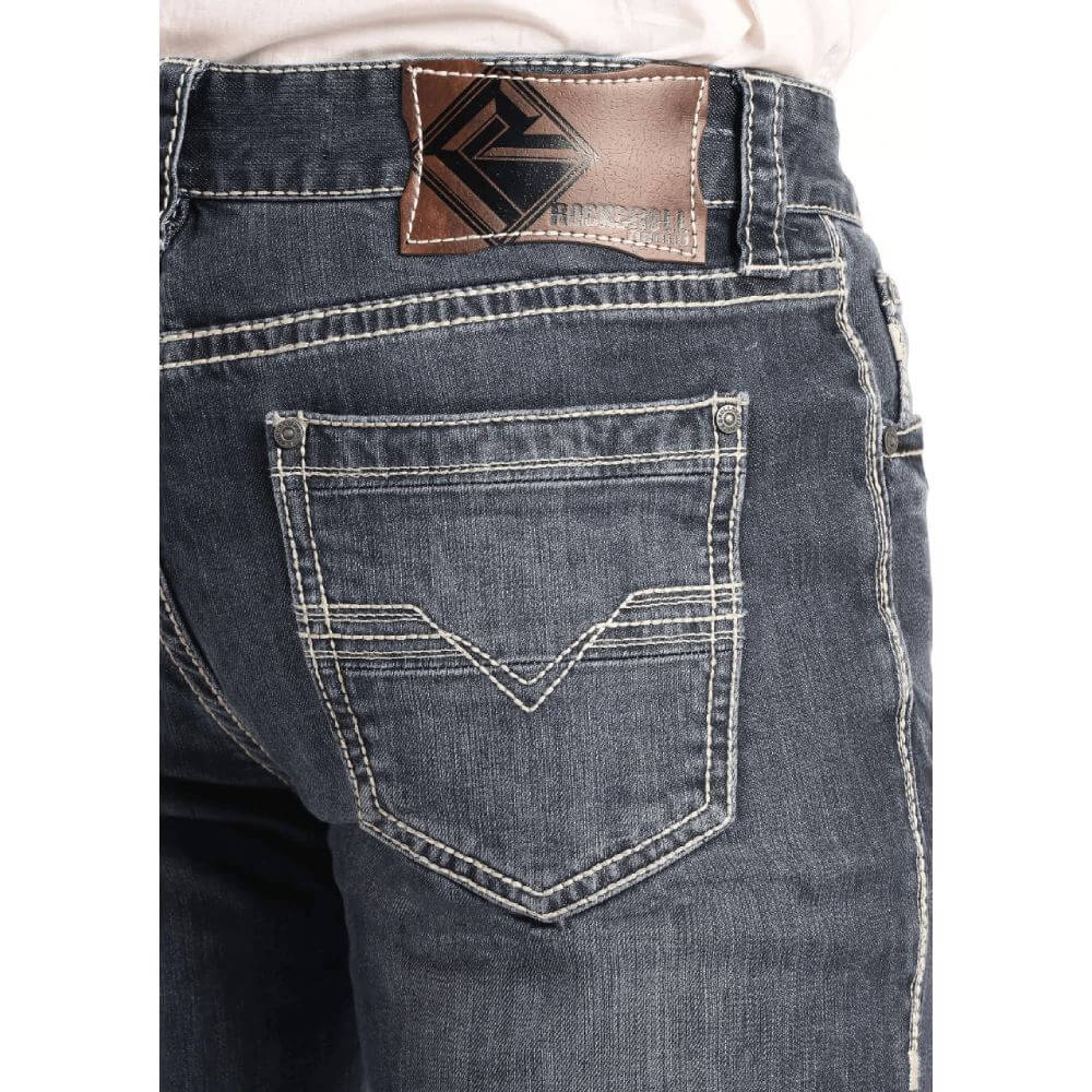 Rock & Roll Mens Regular Fit Stretch Straight Bootcut Jeans - M1P3473-41 - Image 3