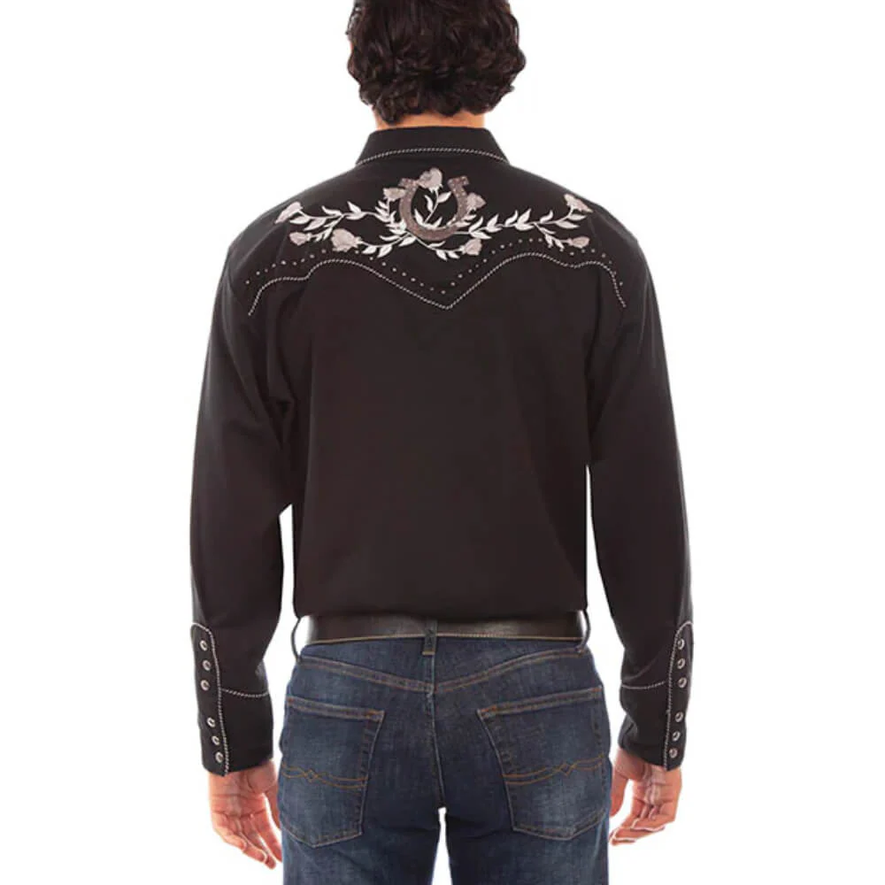 Scully Mens Long Sleeve Snap Shirt - P-910 - Image 2