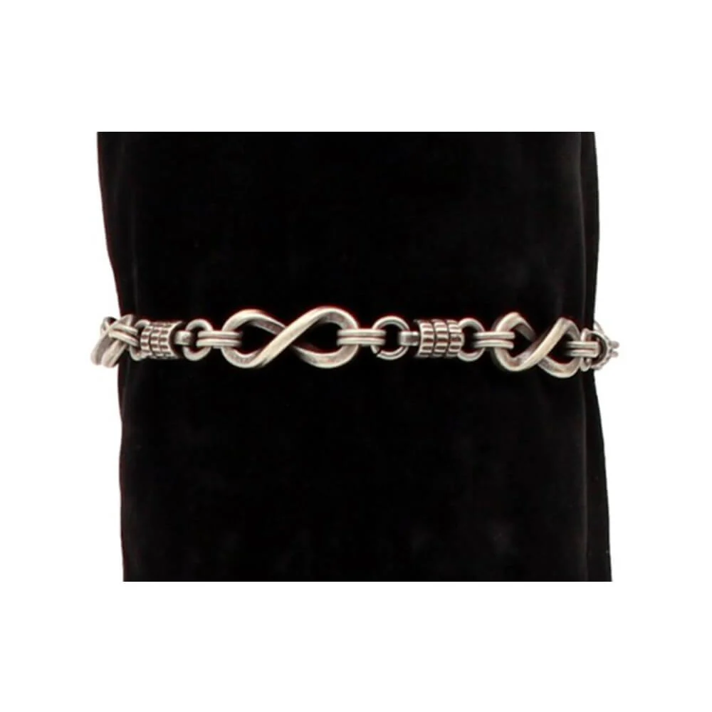 Silver Strike Mens Copper & Silver Twisted Cuff Bracelet - D4710436