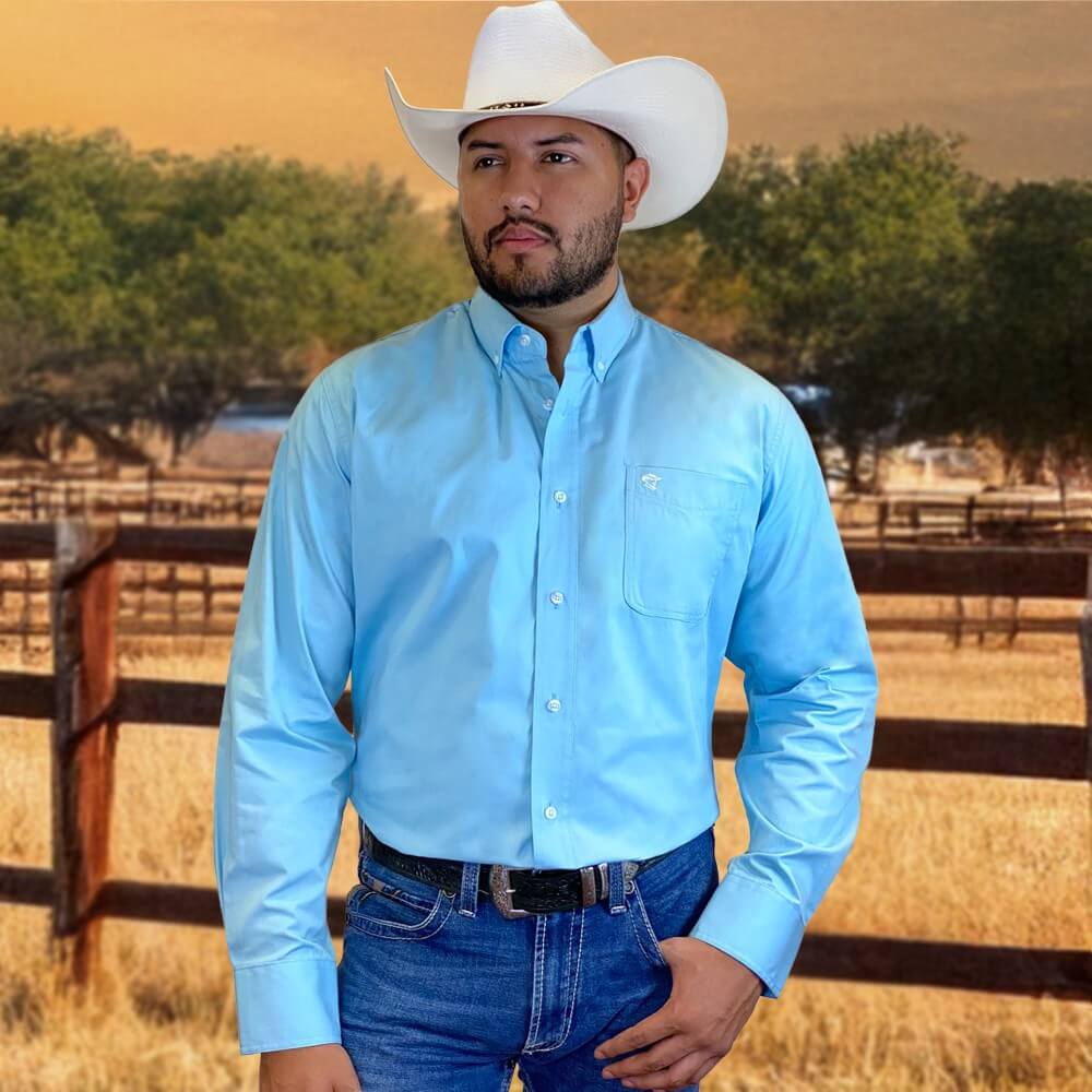 Starr Mens Solid Western Button Down Shirt (Many Styles) - SWSLBLS - Image 5