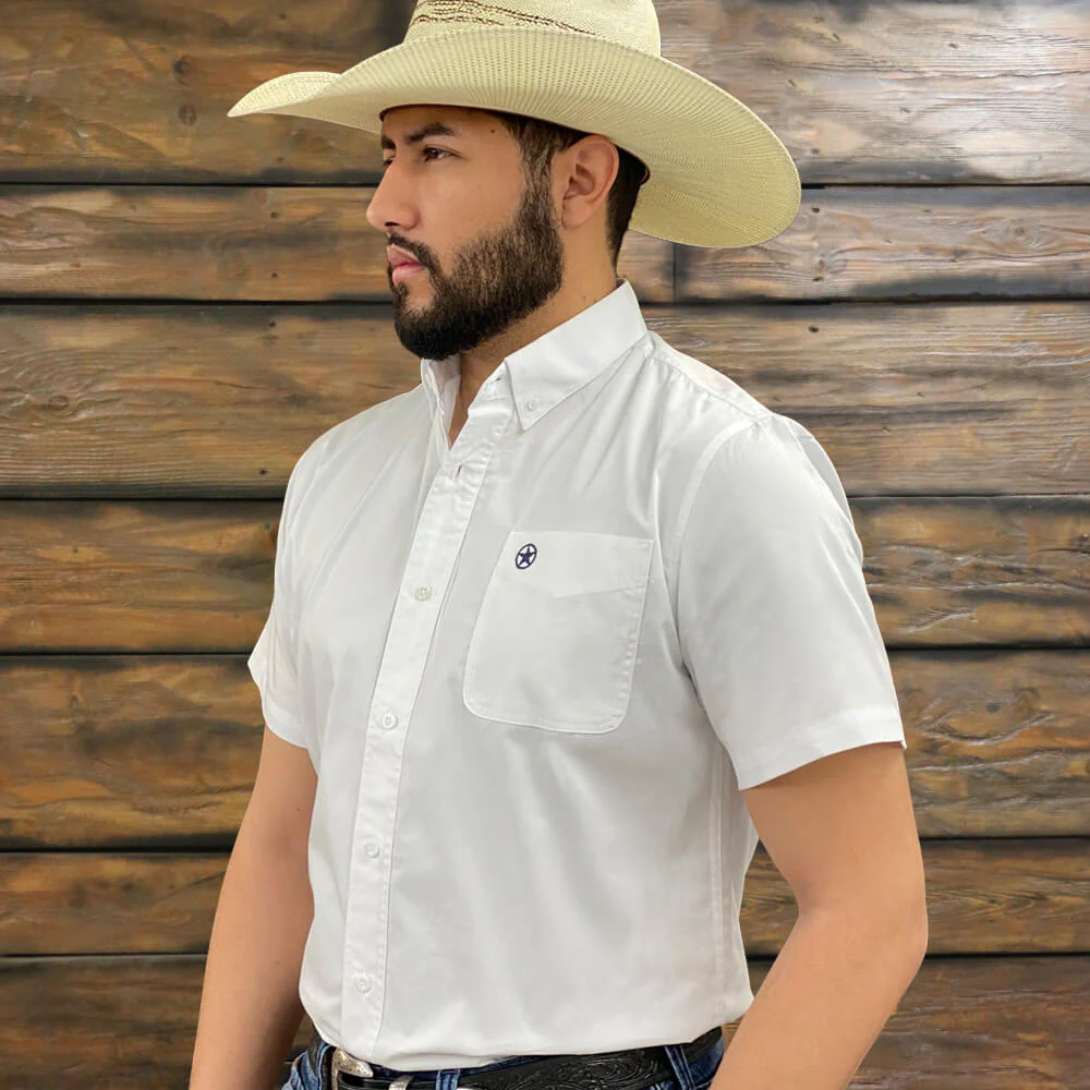 Starr Mens Solid Western Button Down Short Sleeve Shirt (Many Styles) - SWSLBSS - Image 3
