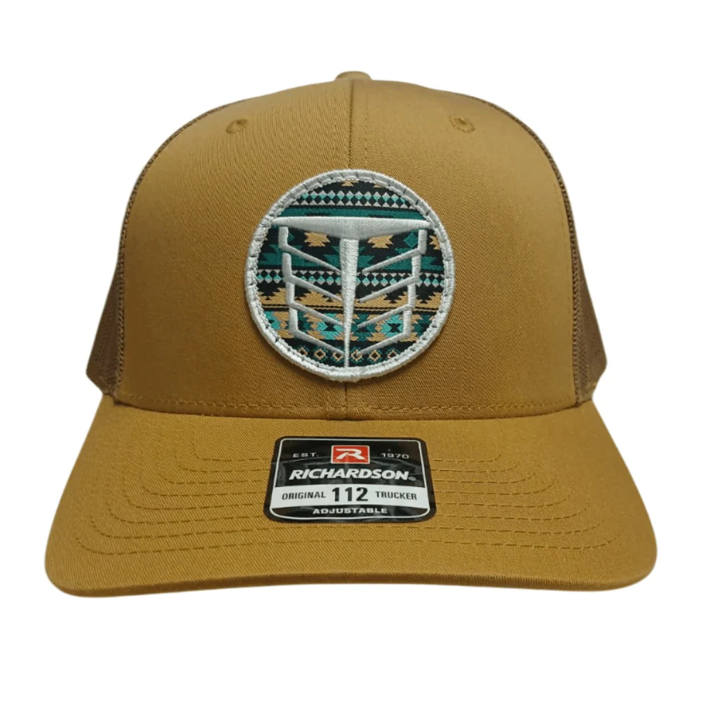 Tempco Mens Mesh Aztec Patch Cap Gold - TC0001-GLD - Image 3
