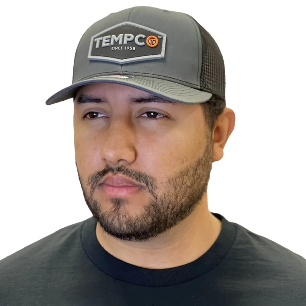 Tempco Mens Mesh Patch Cap Charcoal/Black - TC0003-CHR/BLK - Image 2