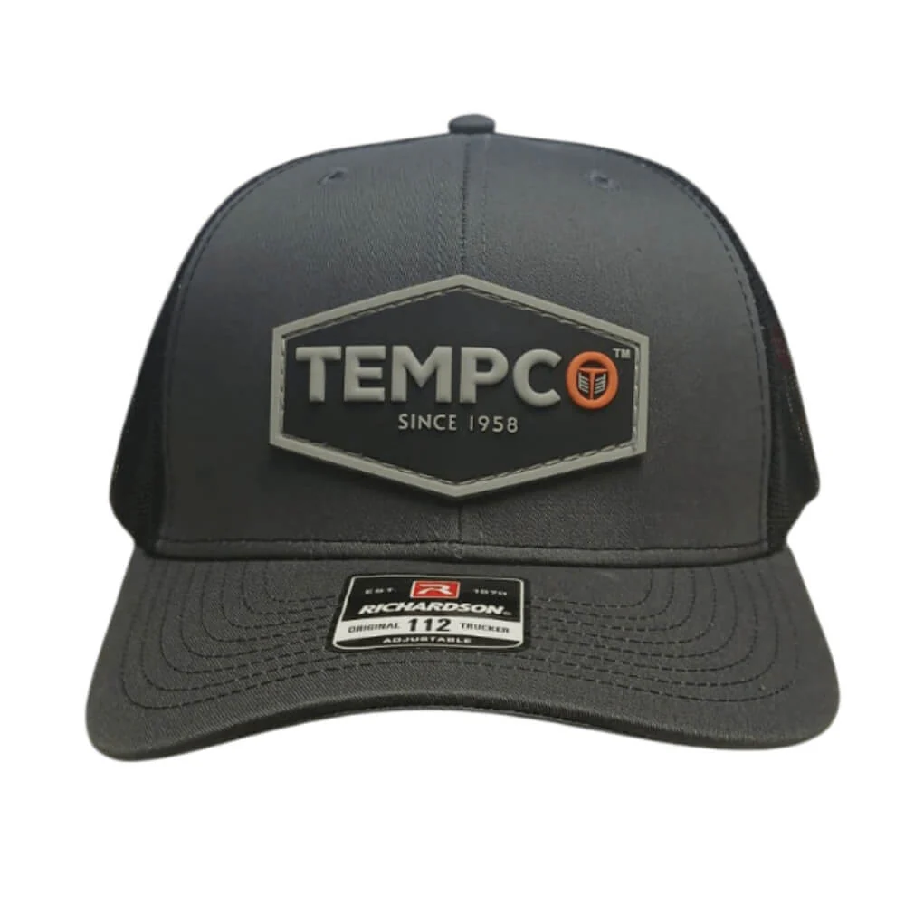 Tempco Mens Mesh Patch Cap Charcoal/Black - TC0003-CHR/BLK - Image 3