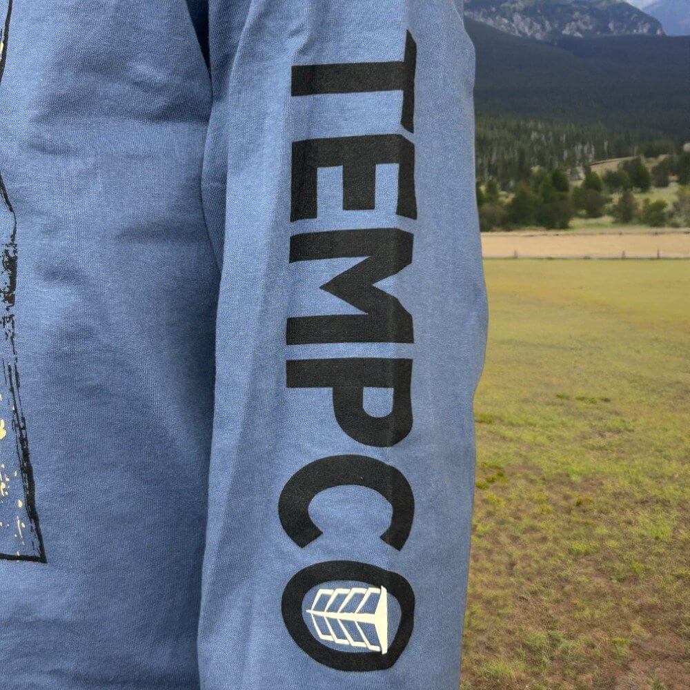 Tempco Mens Western Bull Long Sleeve T-Shirt Blue - WESTERNBULL - Image 4