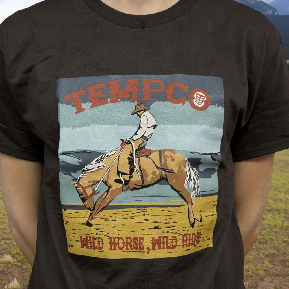 Tempco Mens Wild Ride Short Sleeve T-Shirt Brown - WILDRIDEBR - Image 2