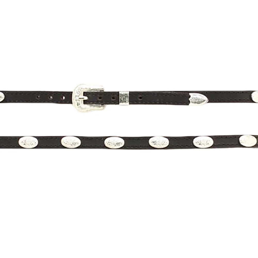 Twister Black & Silver Oval Concho Hatband - 02374-01 - Image 2