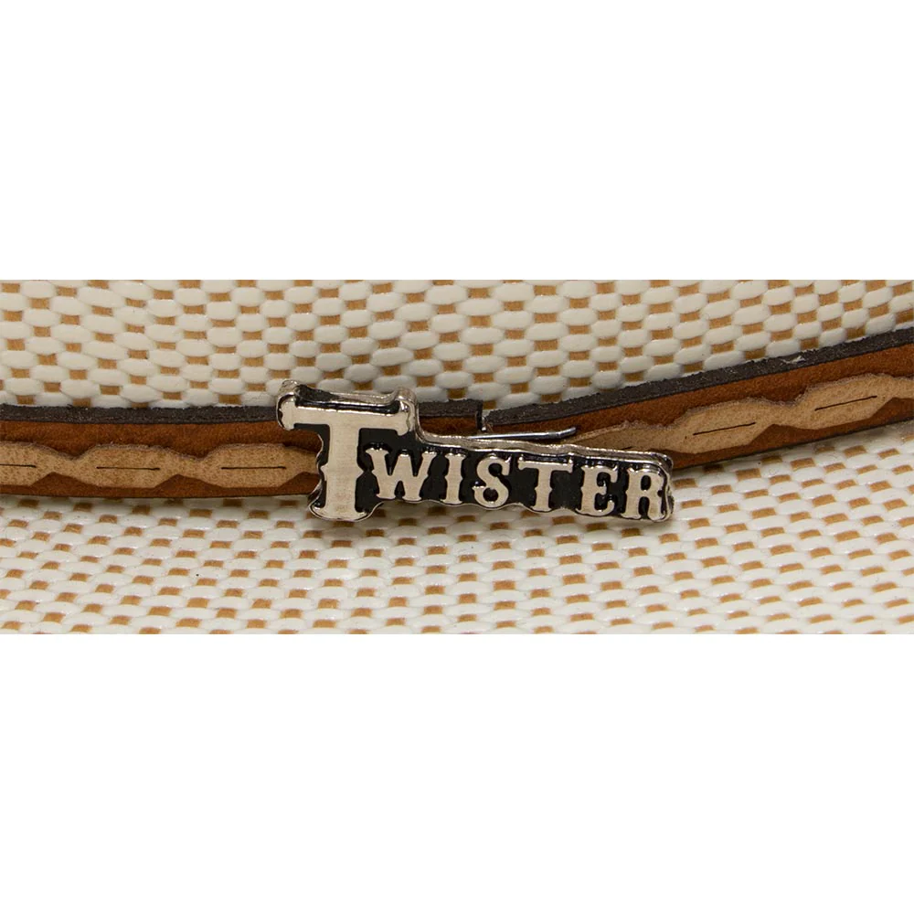 Twister Mens Bangora Ivory/Tan Straw Hat - T71824 - Image 4