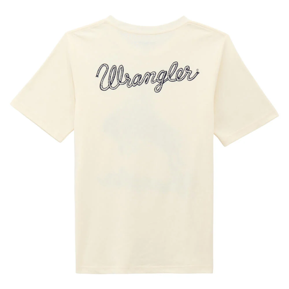 Wrangler Boys Short Sleeve Graphic T-Shirt Antique White Heather - 112375845 - Image 2