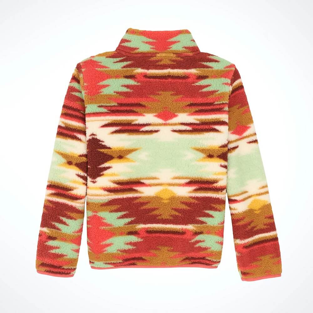 Wrangler Girls Southwest Quarter-Zip Pullover Green Mist - 112367539 - Image 2