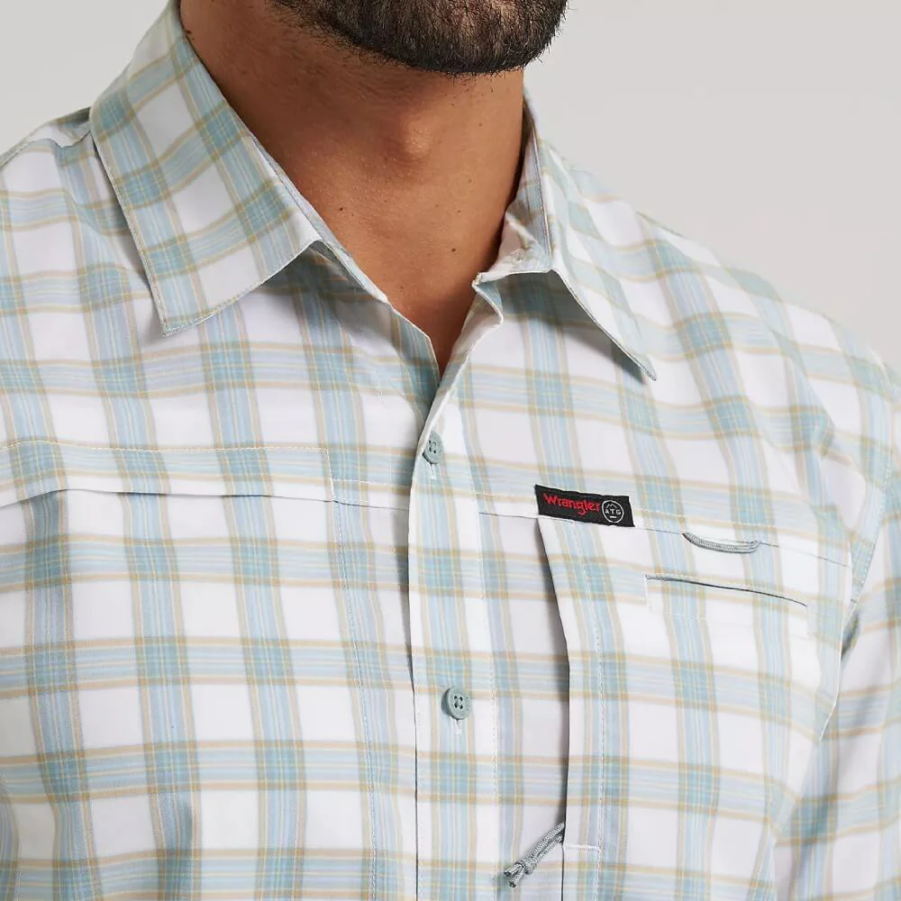 Wrangler Mens All Terrain Gear Shirt White Check - 112375101 - Image 4
