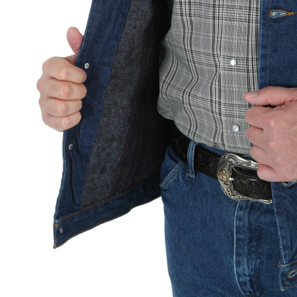 Wrangler Mens Blanket Lined Denim Jacket - 74270PW - Image 3