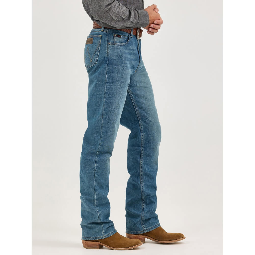 Wrangler Mens Cody Johnson 20X Jeans Blue Stone - 112369005 - Image 4