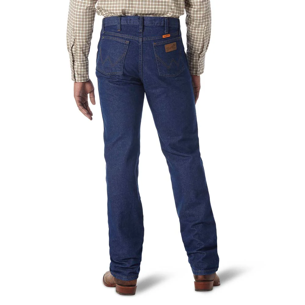 Wrangler Mens FR Regular Fit Lightweight Denim Work Jeans In Prewash - 10FR47MLW - Image 2
