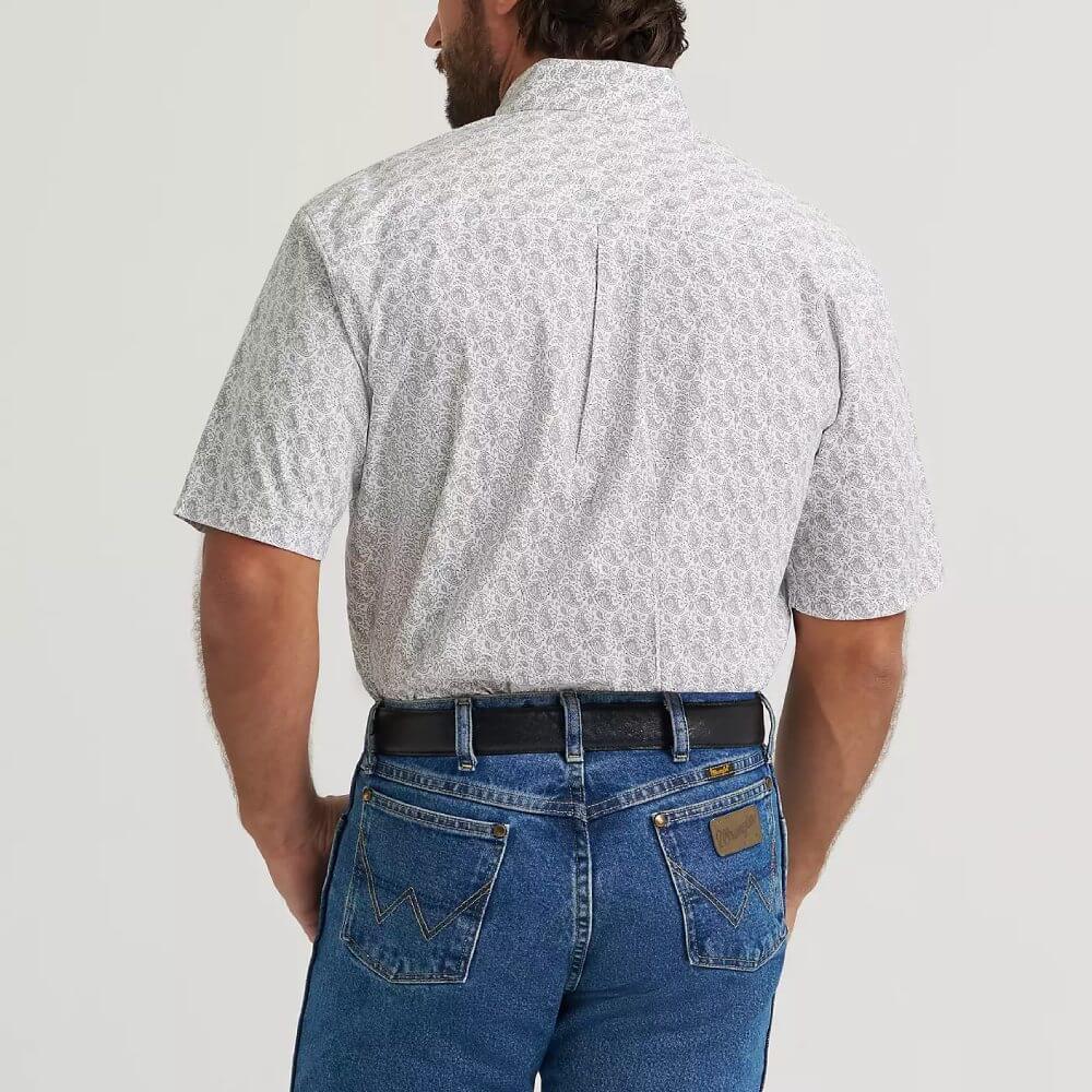 Wrangler Mens George Strait™ One Pocket Shirt Cloud Paisley - 112379056 - Image 2