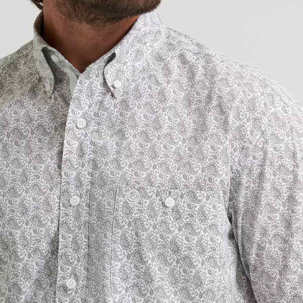 Wrangler Mens George Strait™ One Pocket Shirt Cloud Paisley - 112379056 - Image 3