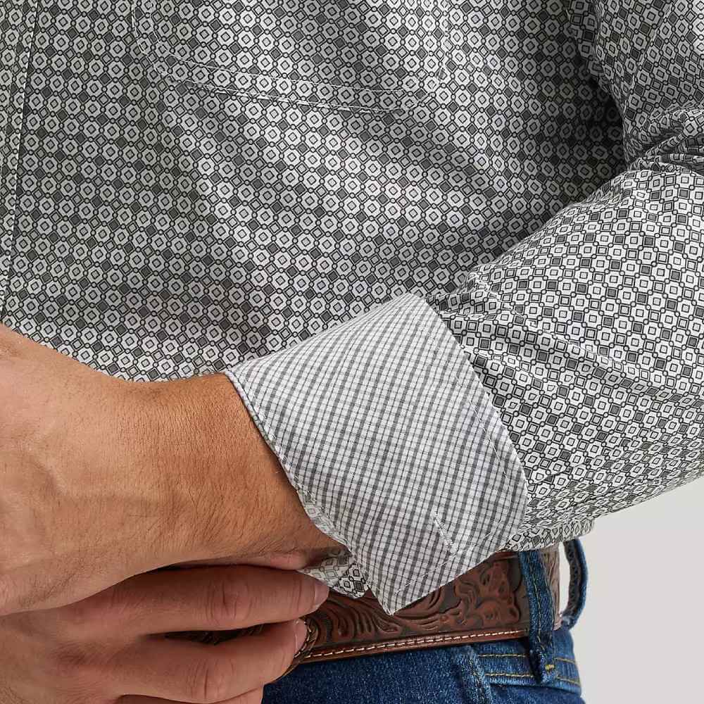 Wrangler Mens George Strait™ Two Pocket Shirt Grey Board - 112379024 - Image 5