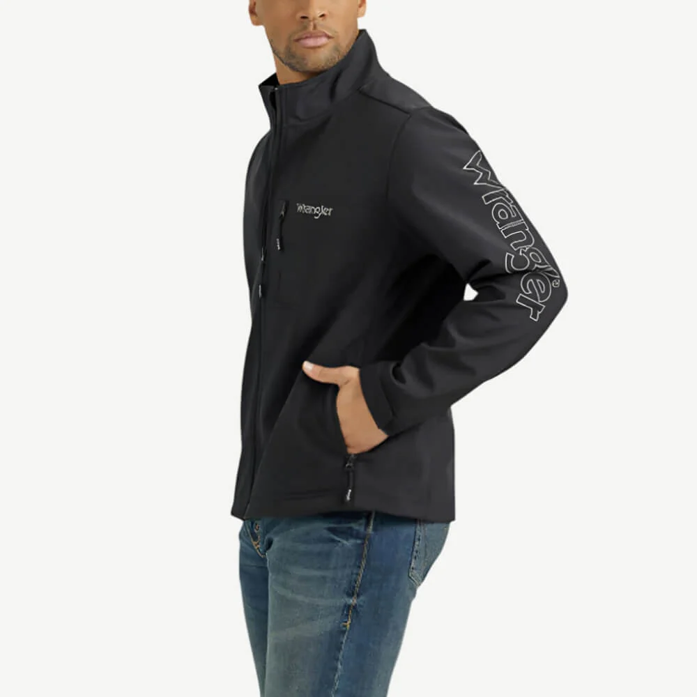 Wrangler Mens Logo Trail Jacket Black - 112353408