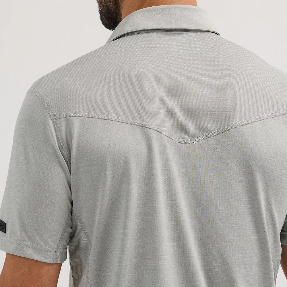 Wrangler Mens Performance Polo Shirt Grey - 112359314 - Image 4