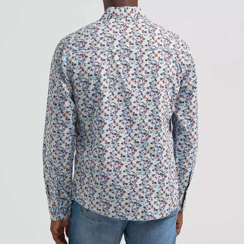 Wrangler Mens Retro Premium Western Snap Shirt Floral Fig - 112374953 - Image 2