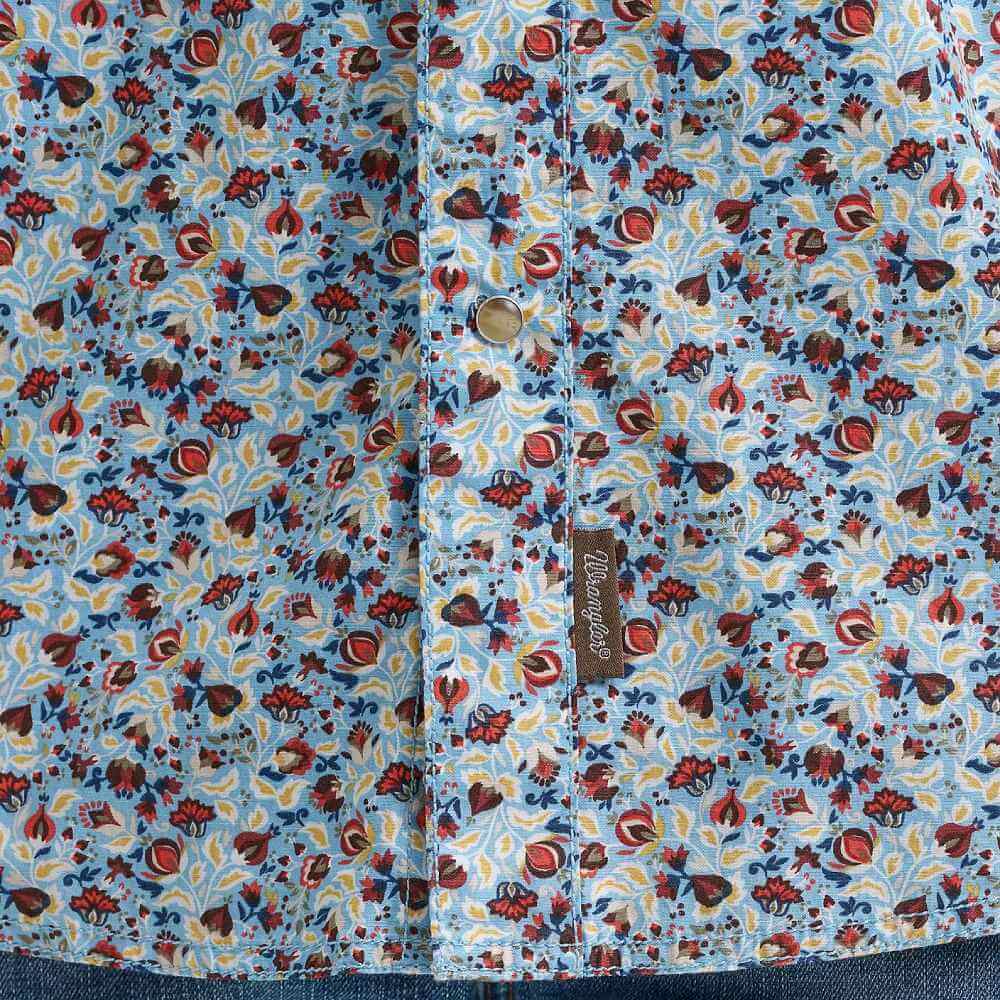 Wrangler Mens Retro Premium Western Snap Shirt Floral Fig - 112374953 - Image 4